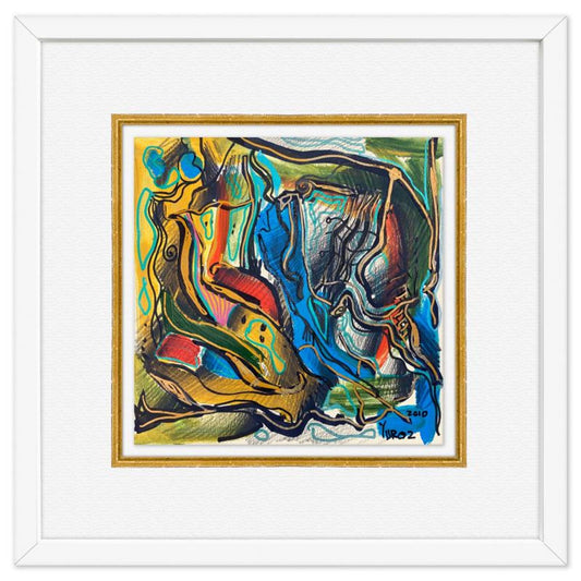 Yuroz, Framed Original Painting, Hand Signed with Letter of Authenticity.