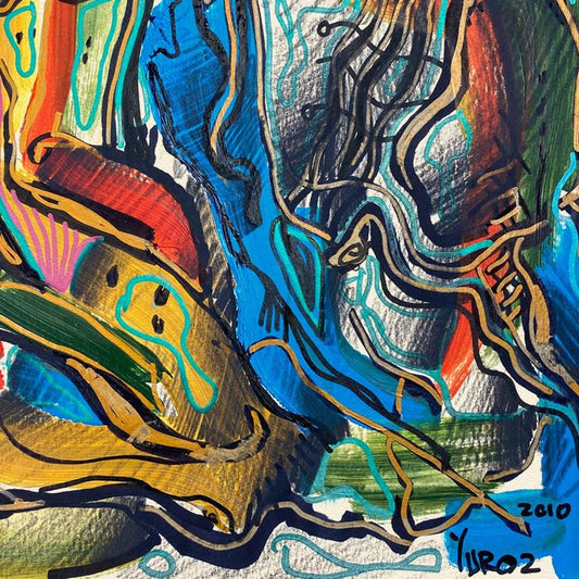 Yuroz, Framed Original Painting, Hand Signed with Letter of Authenticity.