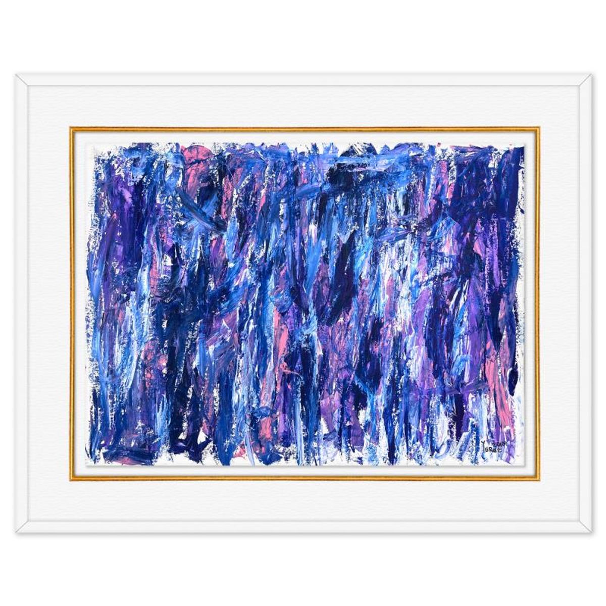 Yuroz, Framed Original Painting (31" x 39"), Hand Signed with Letter of Authenticity.