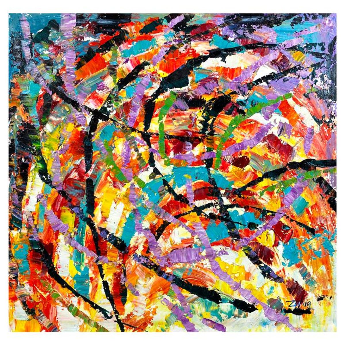 Zahra, Original Acrylic Painting on Canvas, Hand Signed with Letter of Authenticity.