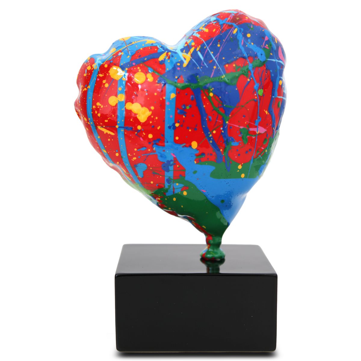 Mr. Brainwash- Stencil & Mixed Media on Painted Resin Sculpture "Mini Heart, 2026"