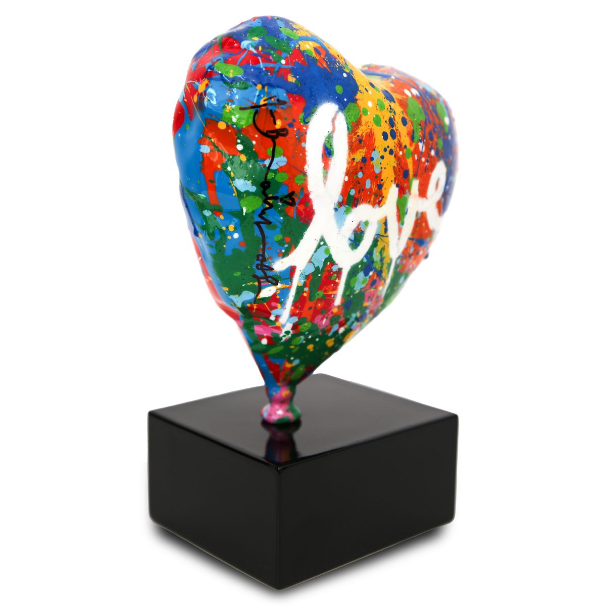 Mr. Brainwash- Stencil & Mixed Media on Painted Resin Sculpture "Mini Heart, 2026"