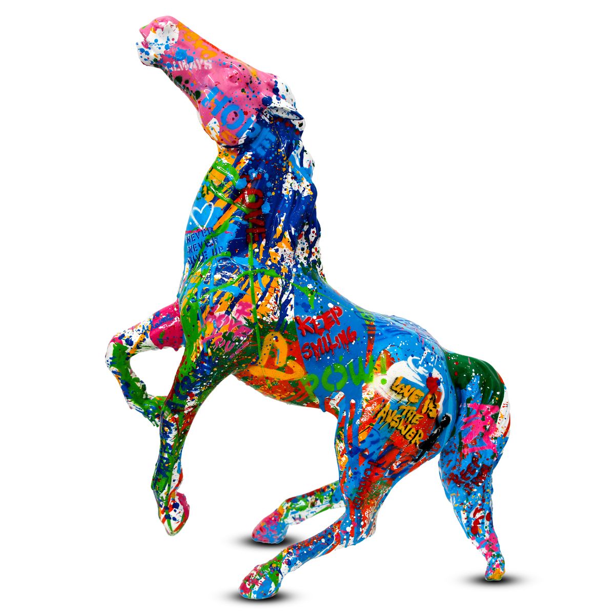 Mr. Brainwash- Stencil and Mixed Media on Fiberglass Sculpture "Horse, 2026"