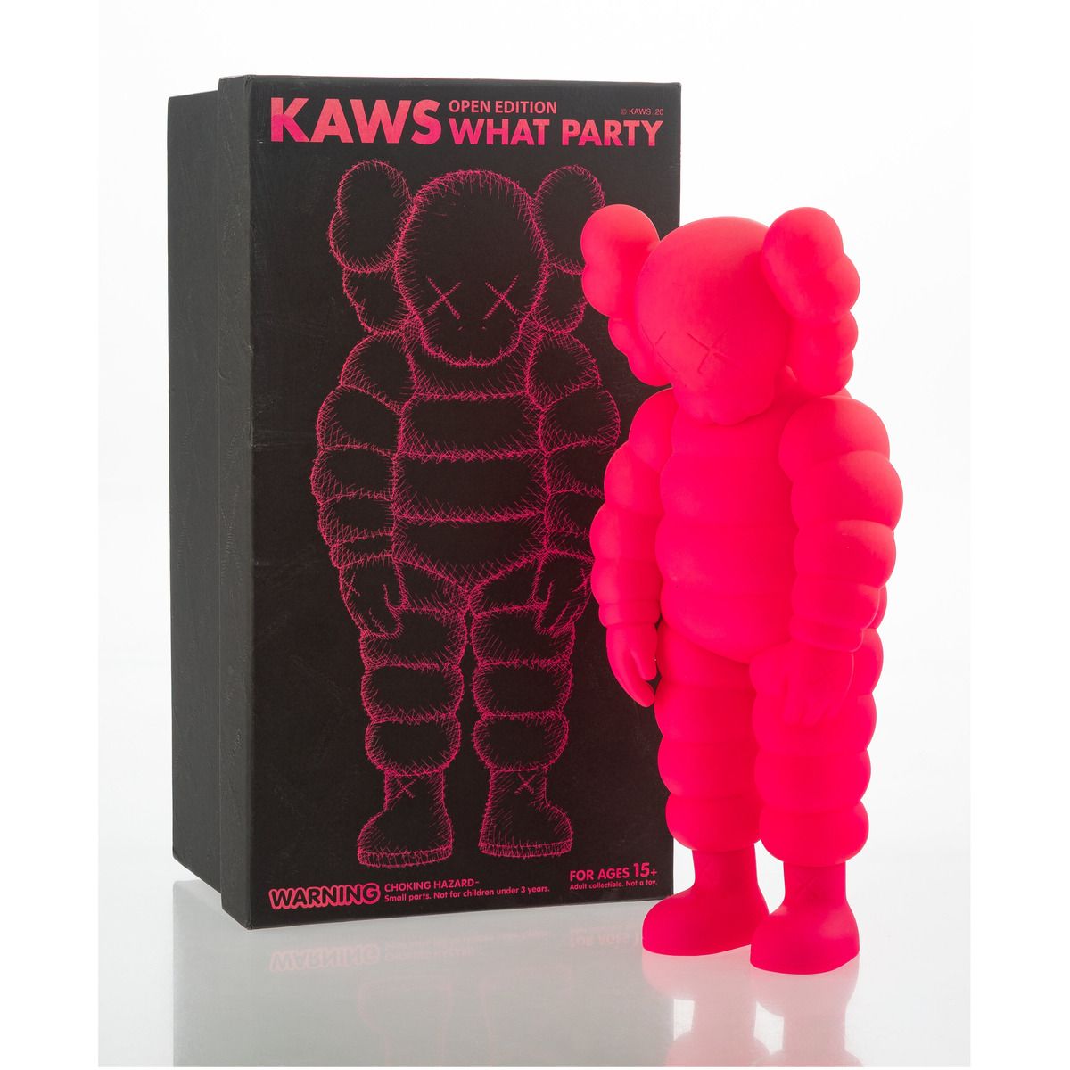KAWS (b. 1974)- Painted cast vinyl "What Party (Pink)"