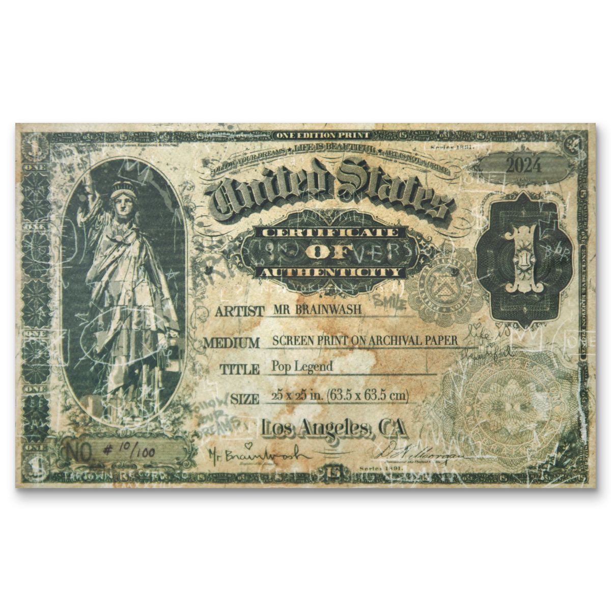 Mr. Brainwash- Silkscreen with Hand Torn Edges "Pop Legend"