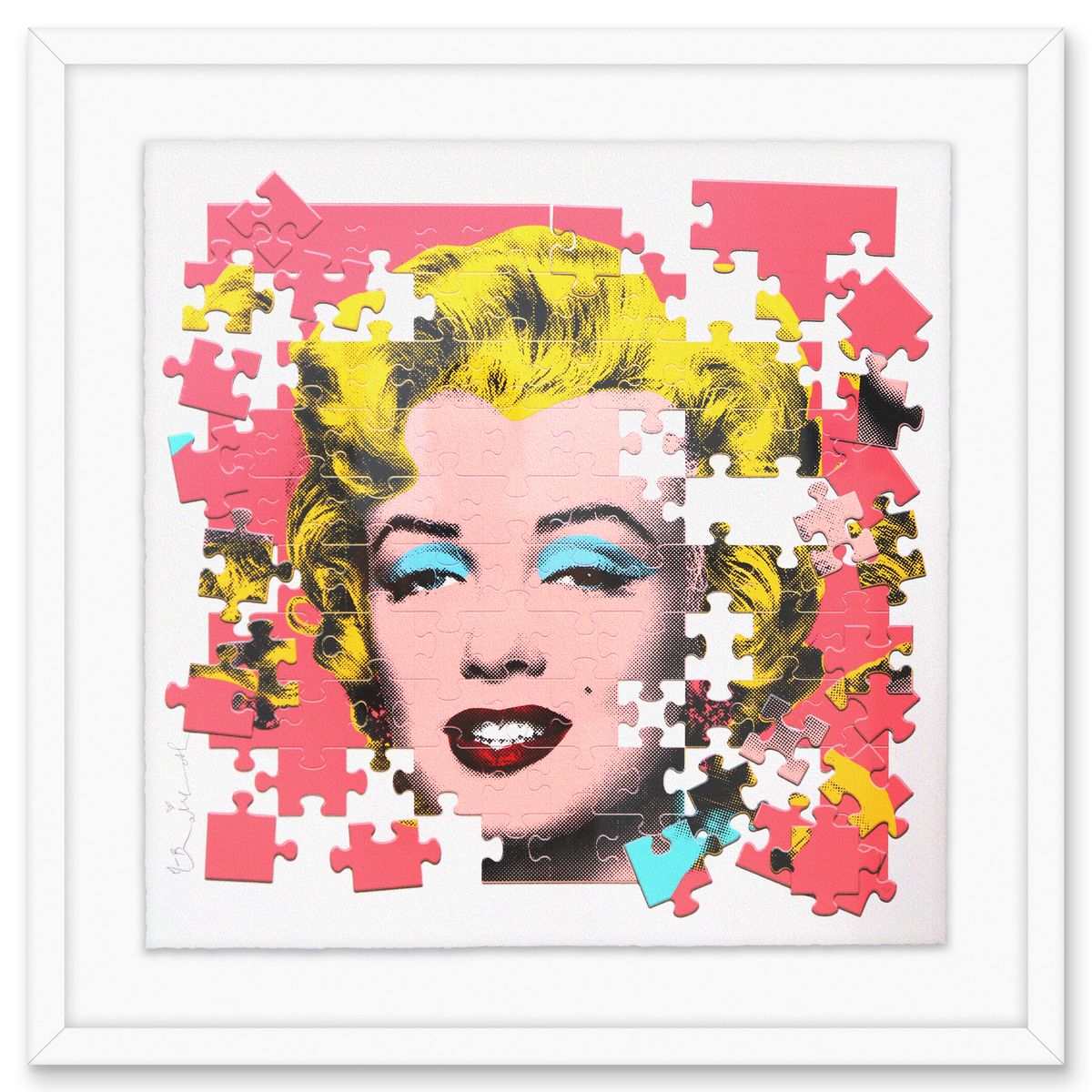 Mr. Brainwash- Silkscreen with Hand Torn Edges "A piece of Legend- Orange"