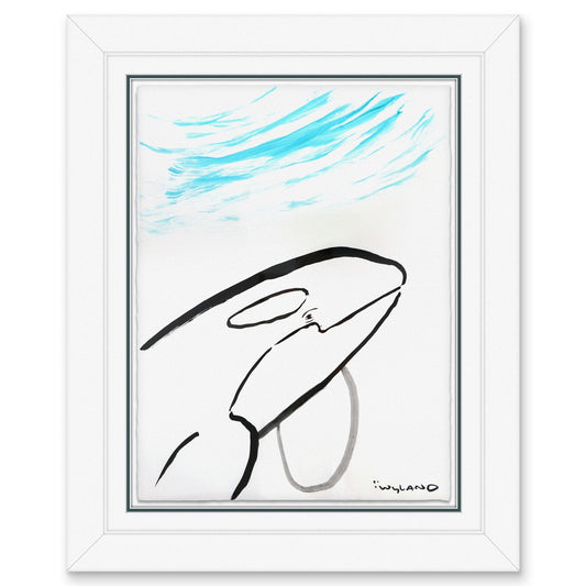 Wyland- Original Sumi Ink Painting "Orca"