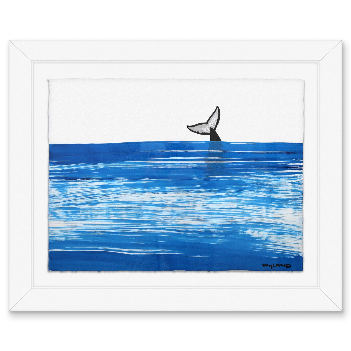 Wyland- Original Sumi Ink Painting "Whale Tail"