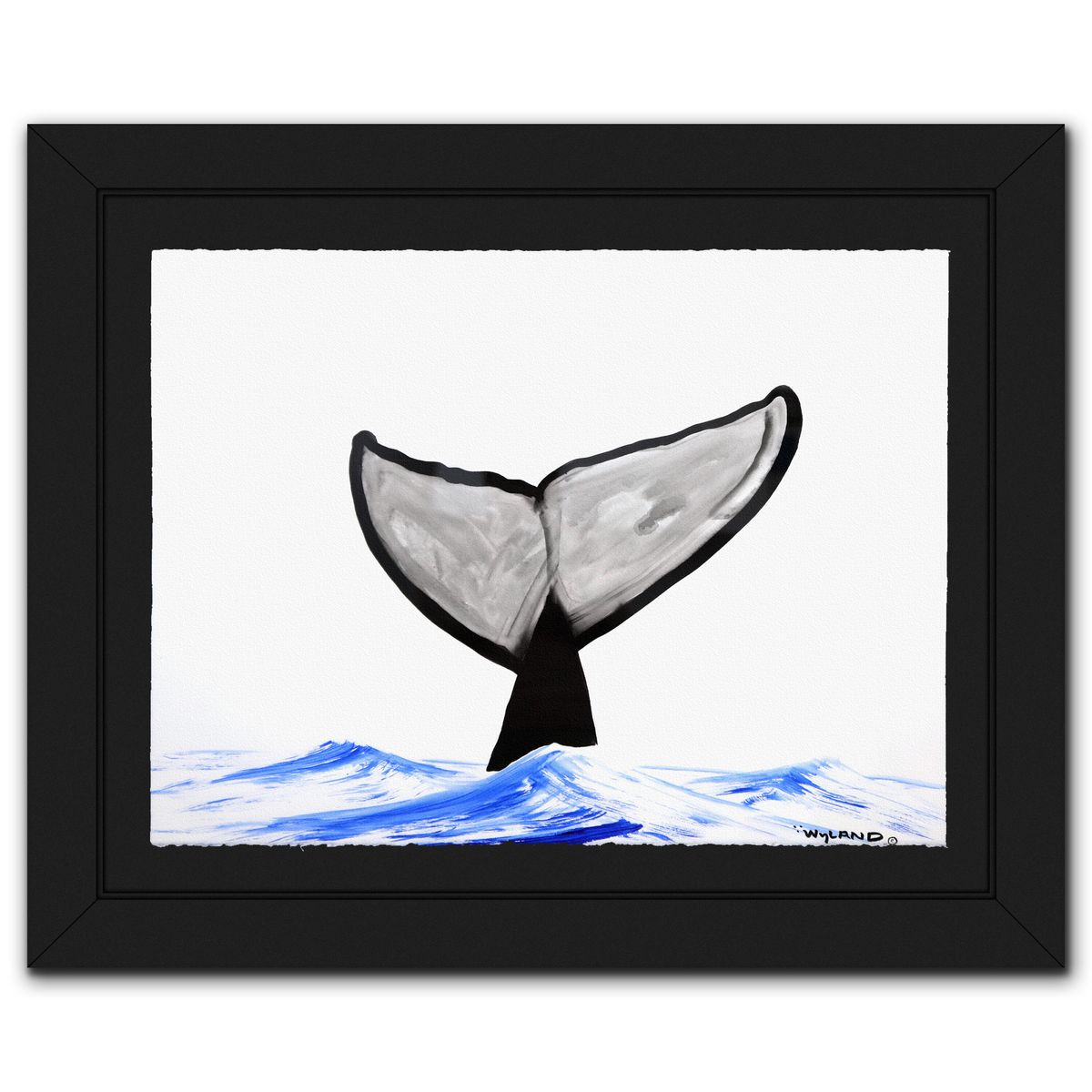 Wyland- Original Sumi Ink Painting "Whale Tail"