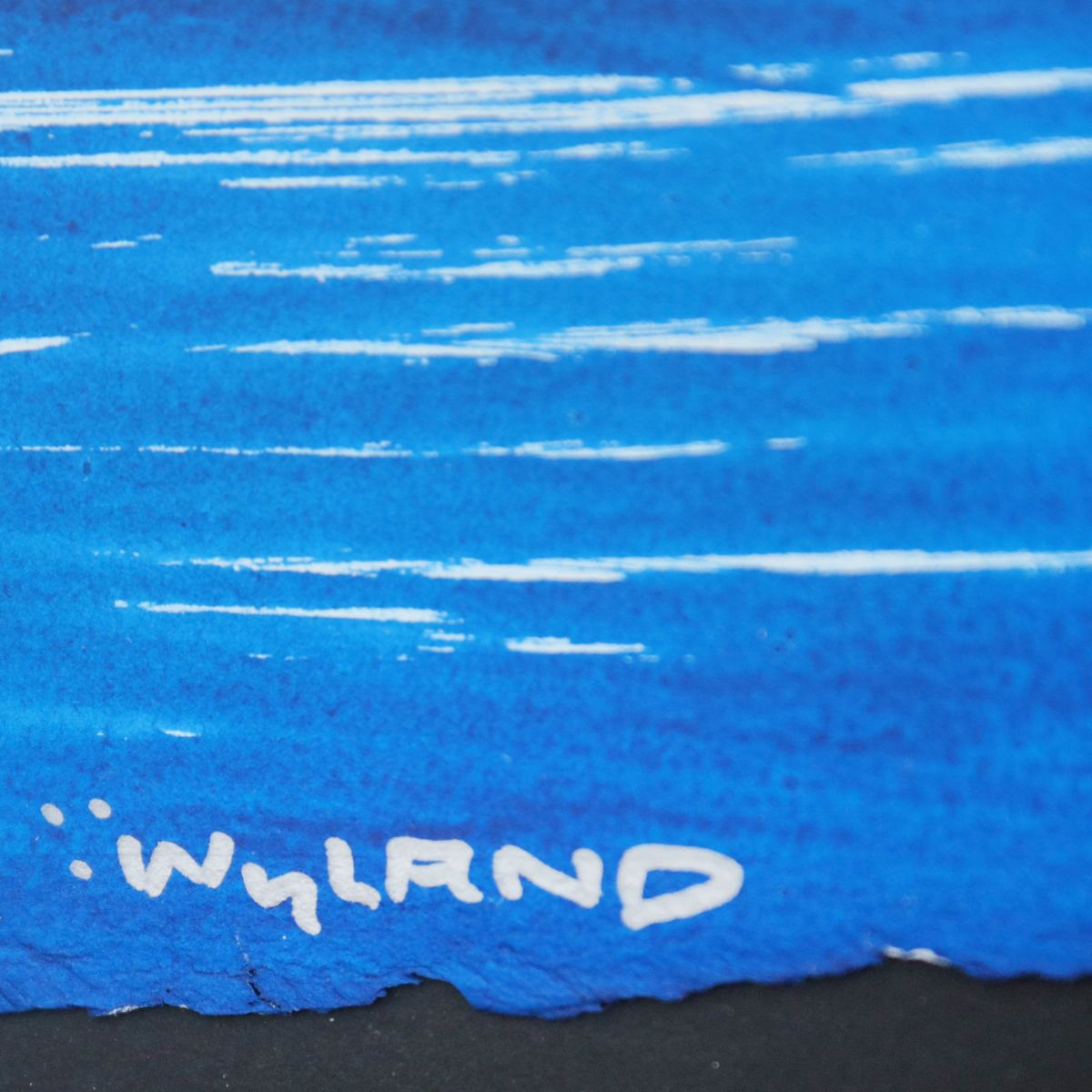Wyland- Original Watercolor Painting on Deckle Edge Paper "Fluke"