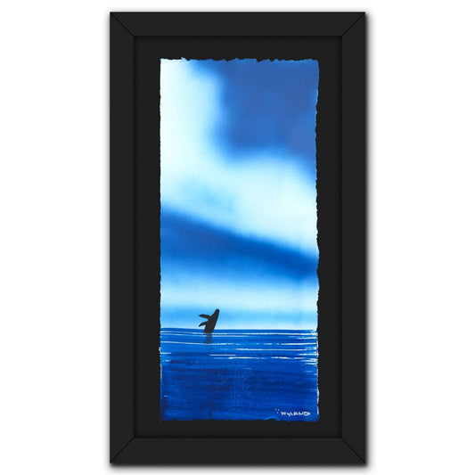 Wyland- Original Watercolor Painting on Deckle Edge Paper "Humpback"