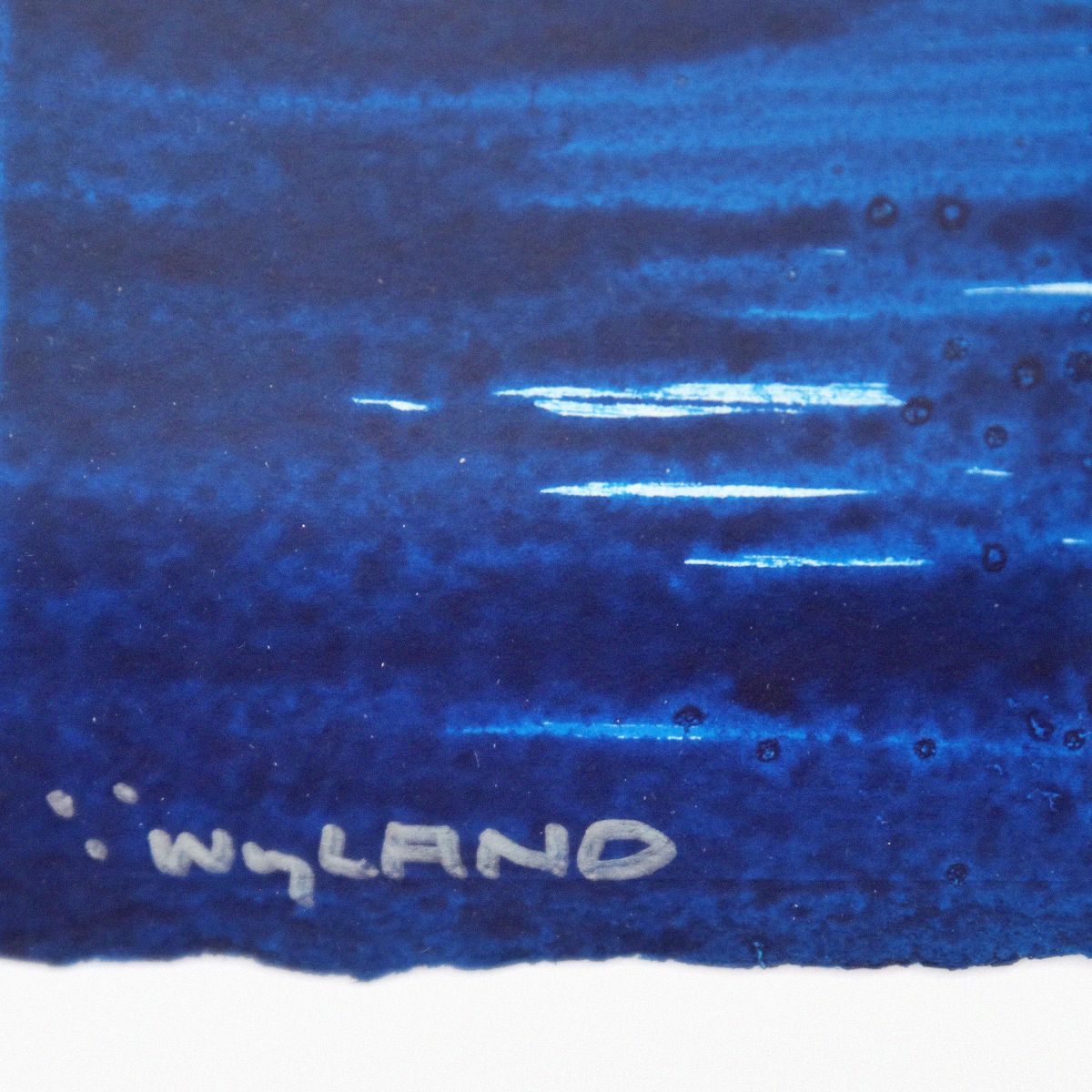 Wyland- Original Watercolor Painting on Deckle Edge Paper "Palm Trees"