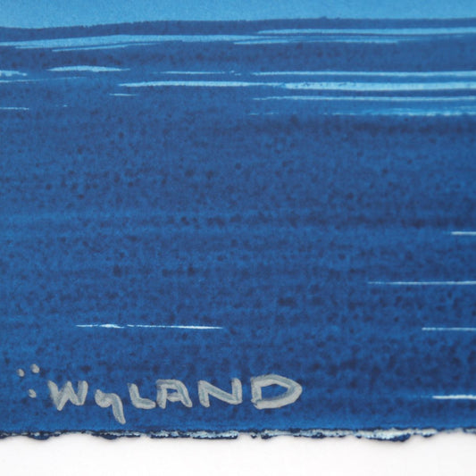 Wyland- Original Watercolor Painting on Deckle Edge Paper "Fluke"