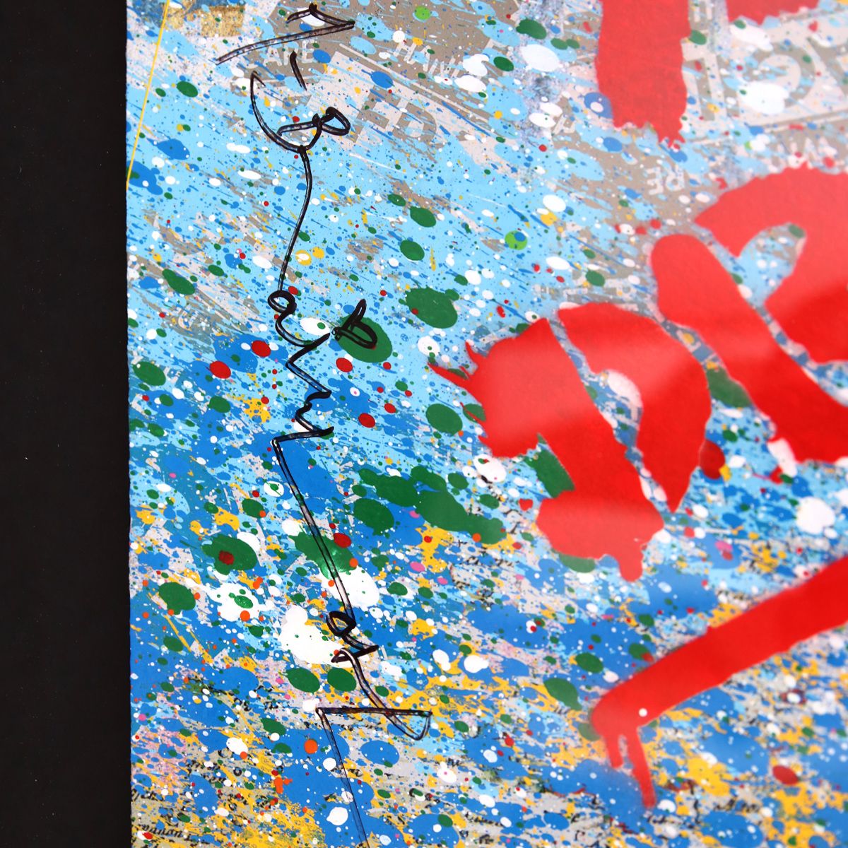 Mr. Brainwash- Original Mixed Media on Deckle Edge Paper "Maximum Velocity"
