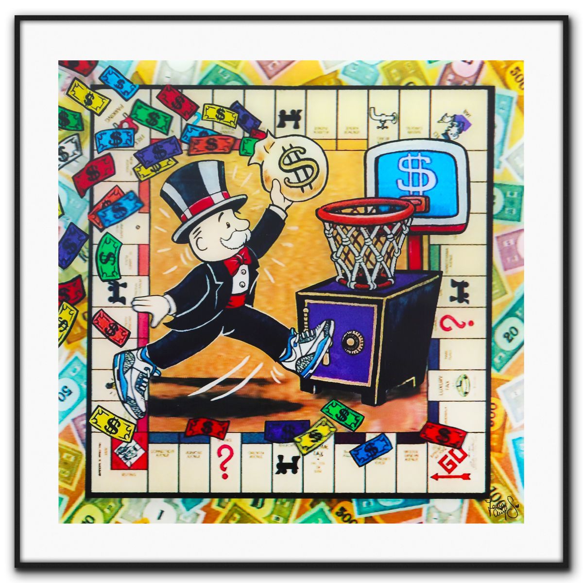 Laura Curiel- Mixed Media Lenticular "Basketball"