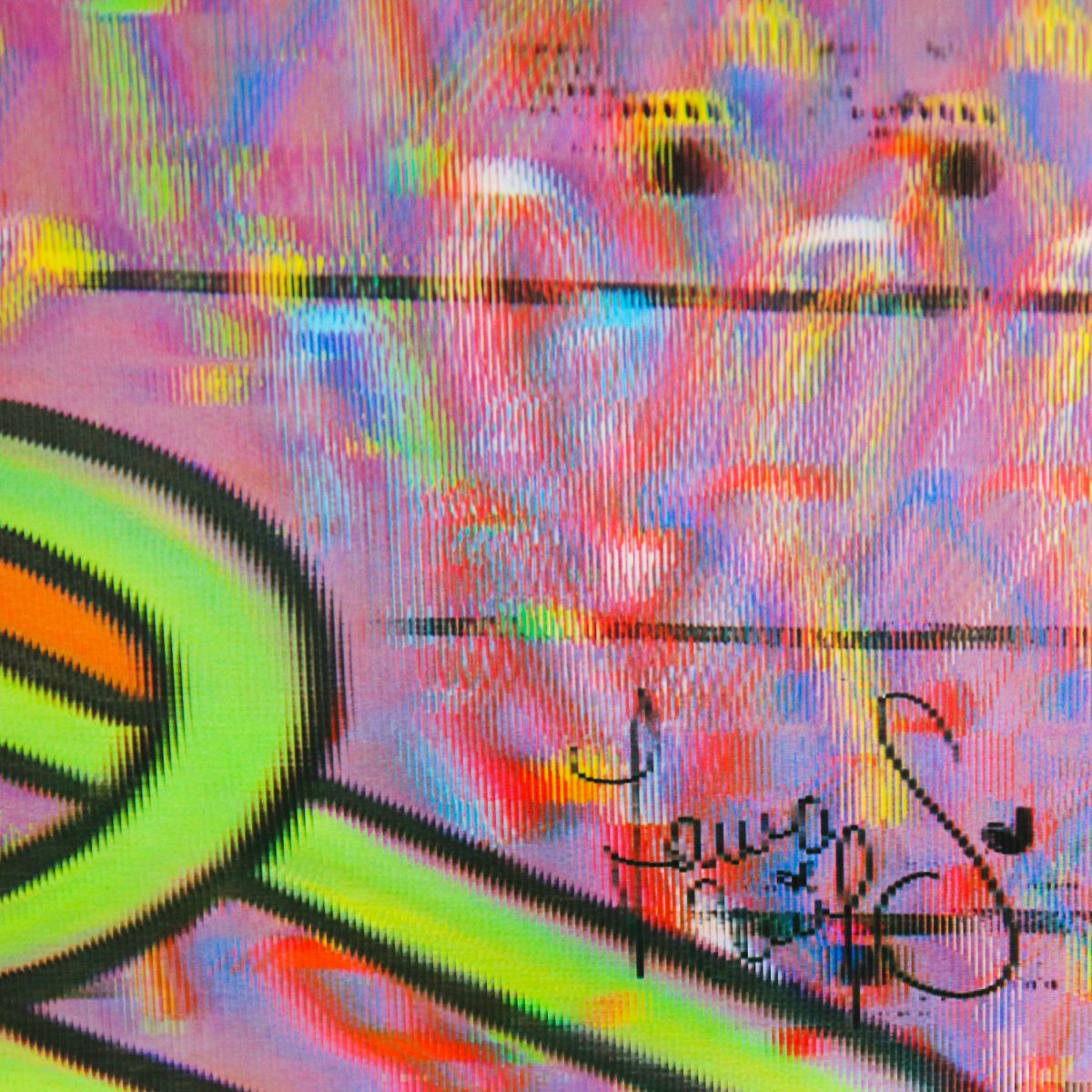 Laura Curiel- Mixed Media Lenticular "DJ"