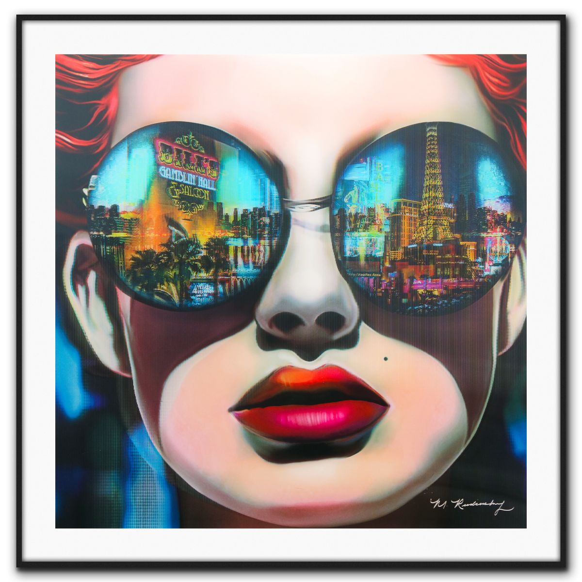Marc Rudinsky- Mixed Media Lenticular "Shades of Vegas"