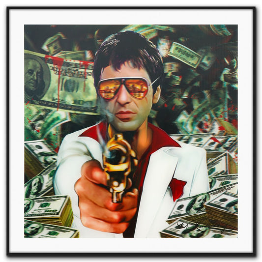 Marc Rudinsky- Mixed Media Lenticular "Golden Gun"