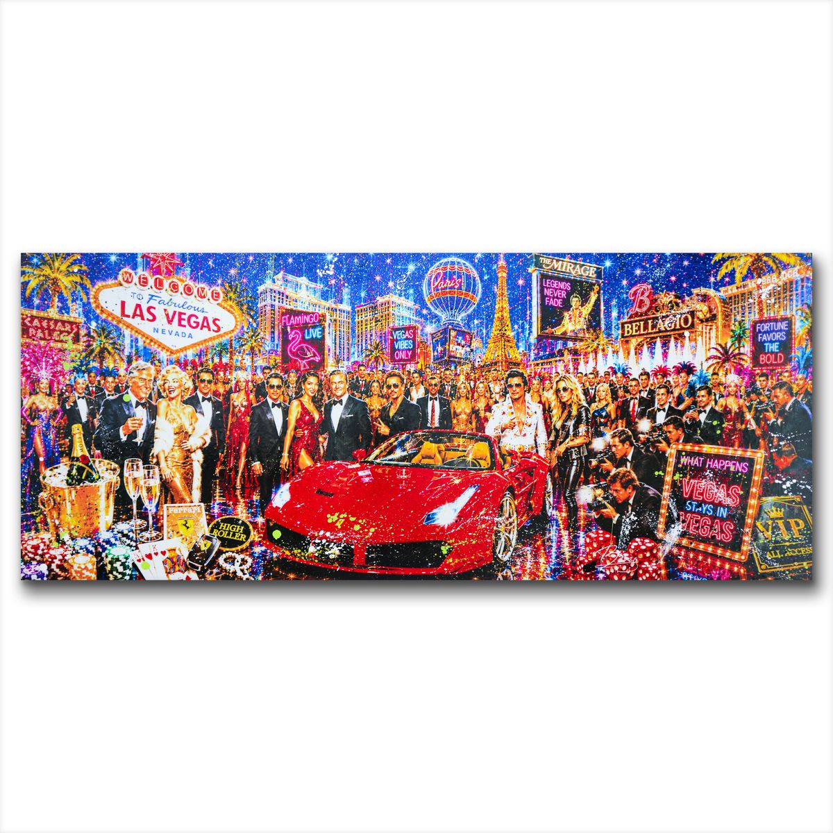 Benzo- Original Mixed media on Steel "What Happens in Vegas"