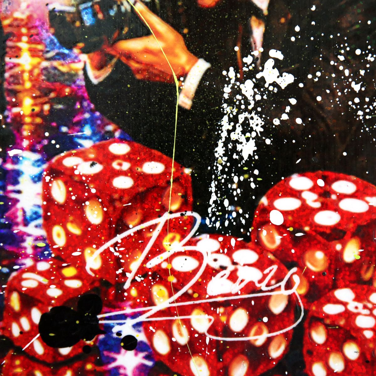 Benzo- Original Mixed media on Steel "What Happens in Vegas"