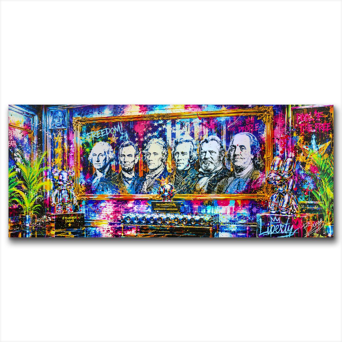 Benzo- Original Mixed media on Steel "The Board of Founders"