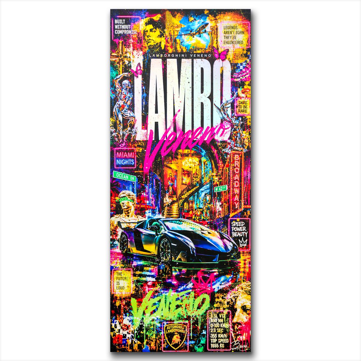Benzo- Original Mixed media on Steel "Veneno: Built Without Compromise"