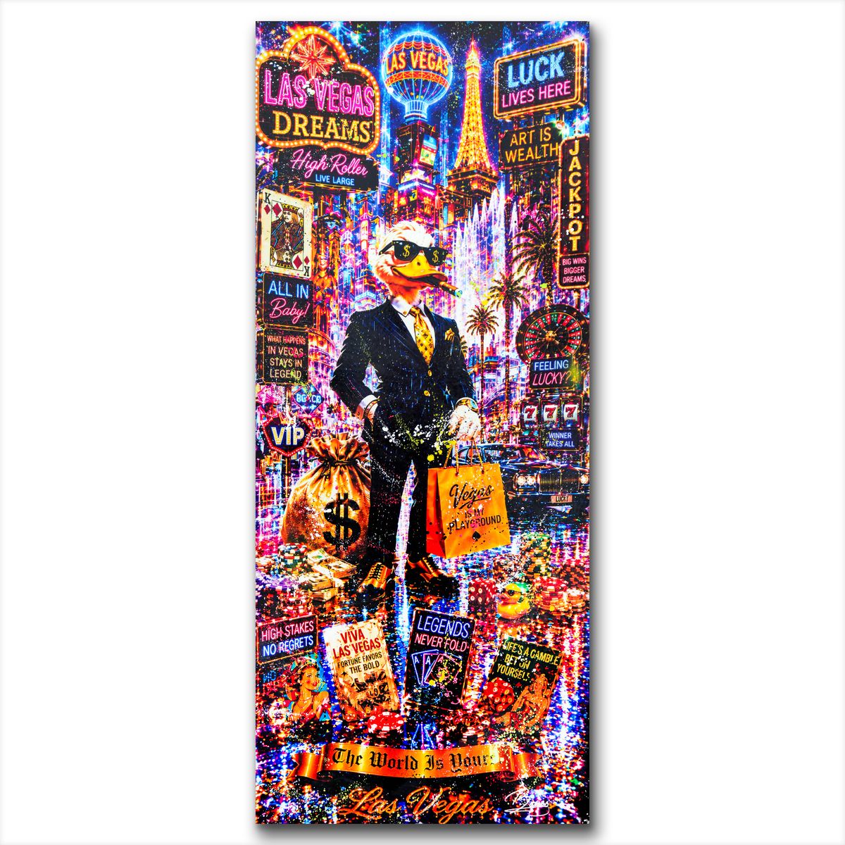 Benzo- Original Mixed media on Steel "Las Vegas Dreams"