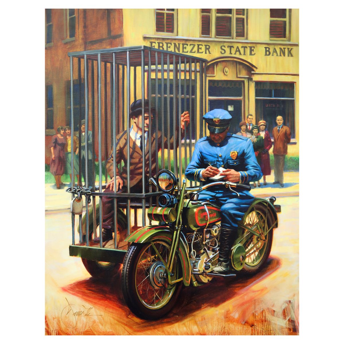 David Uhl- Giclee on canvas "Red Handed"