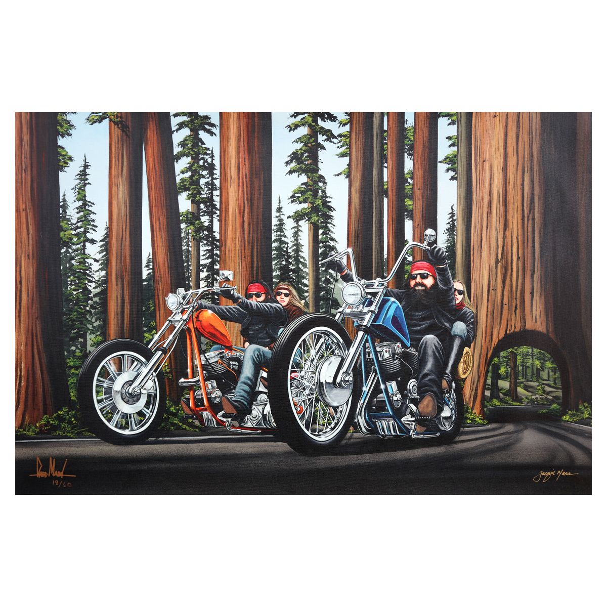David Mann- Giclee on canvas "Redwood Run"