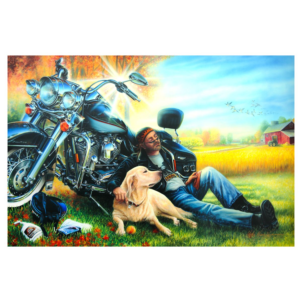 MotorMarc Lacourciere- Giclee on canvas "Mans Best Friend"