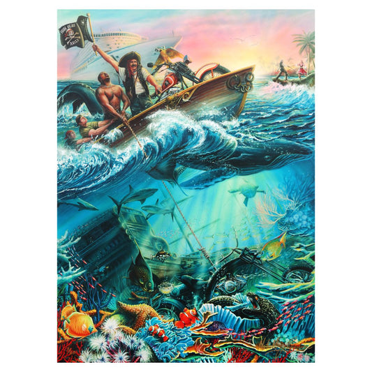MotorMarc Lacourciere- Giclee on canvas "Hidden Treasures Beneath the Sea"