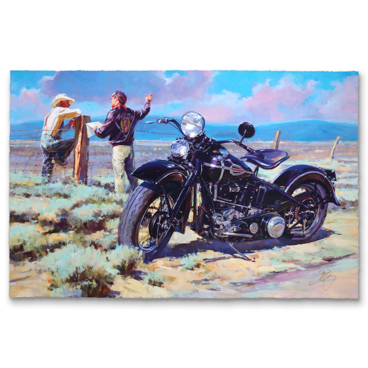 Tom Fritz- Giclee on paper "Quite a Horse Ya Got There"