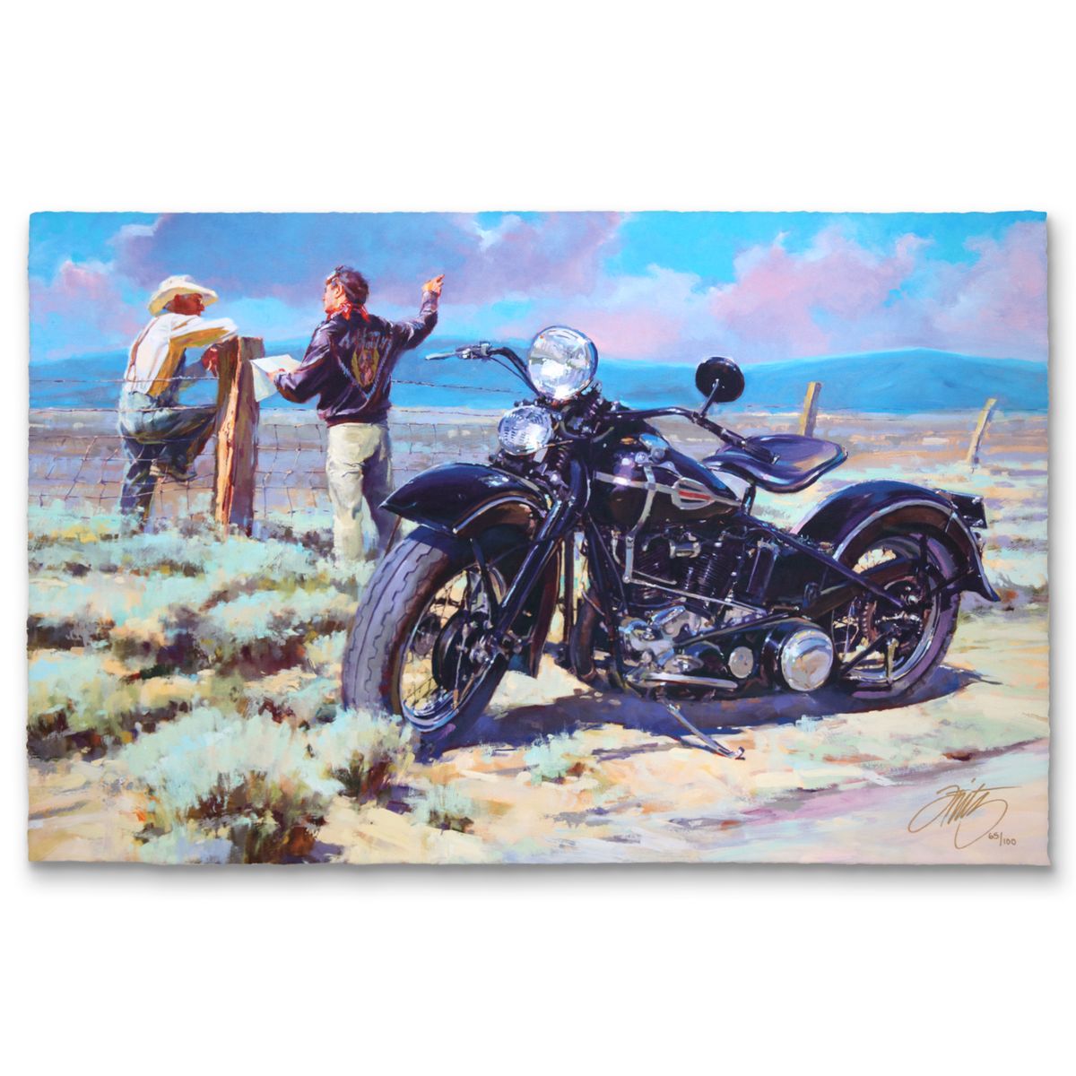 Tom Fritz- Giclee on paper "Quite a Horse Ya Got There"