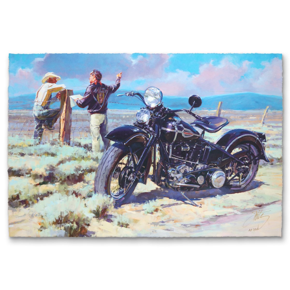 Tom Fritz- Giclee on paper "Quite a Horse Ya Got There"