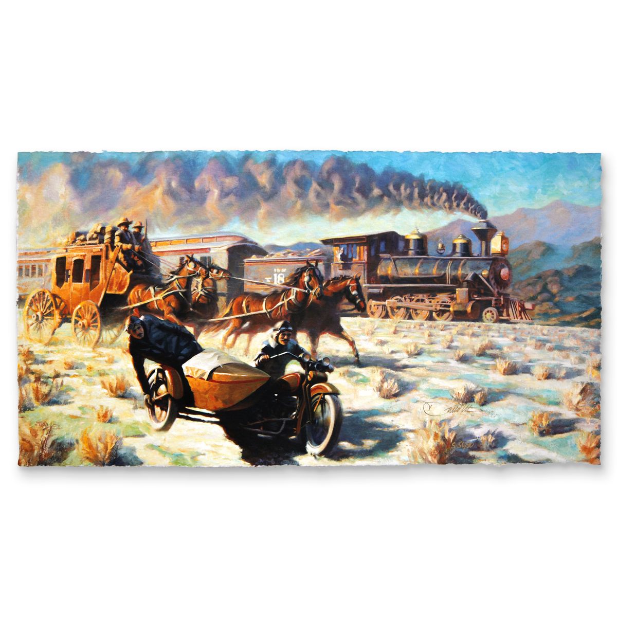 David Uhl- Giclee on paper "The Great Race"
