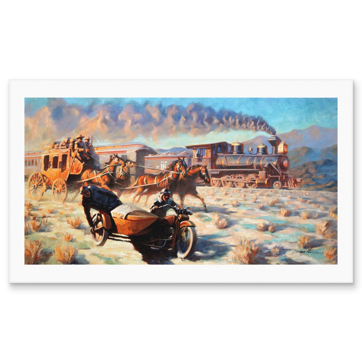David Uhl- Giclee on paper "The Great Race"
