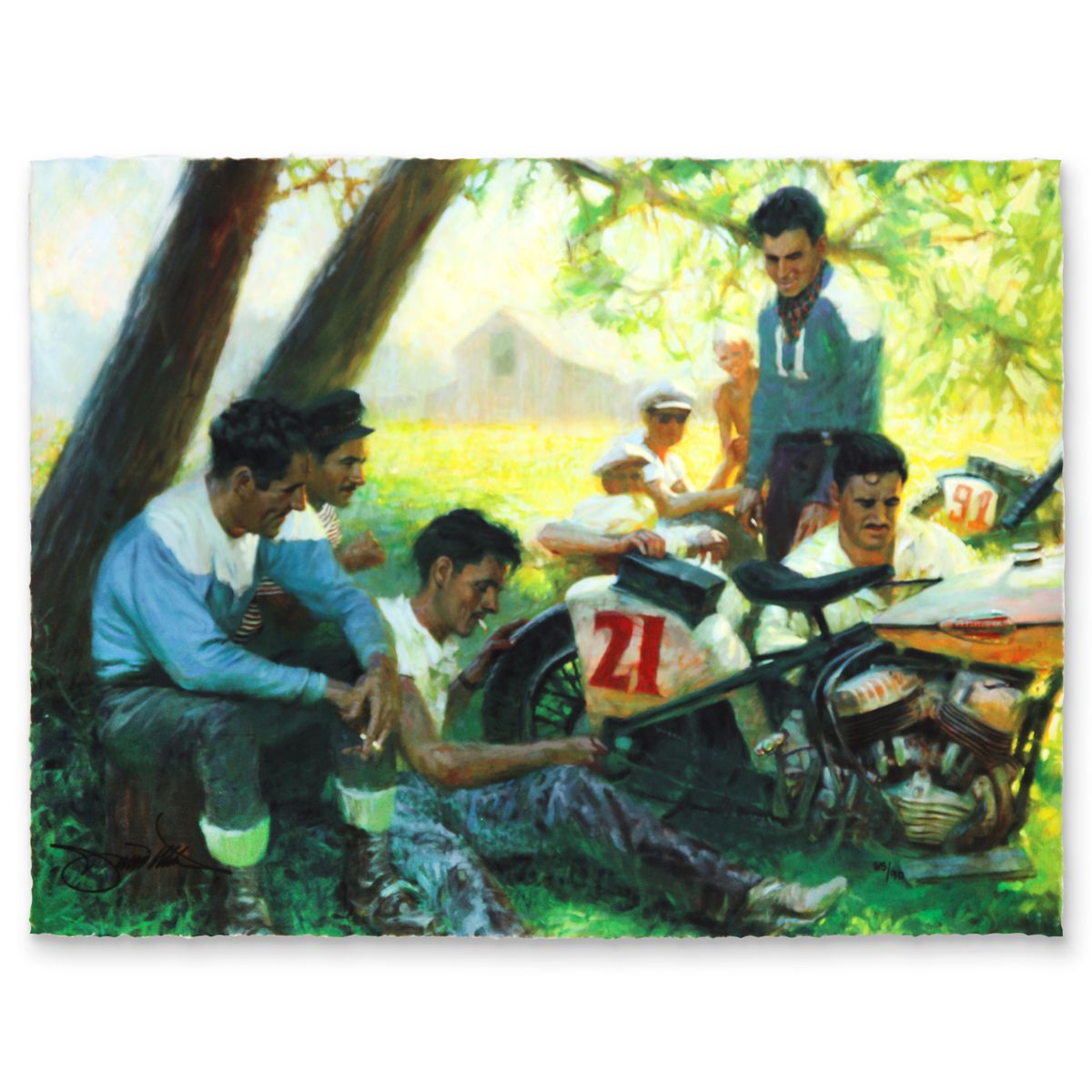 David Uhl- Giclee on paper "Modesto Motorcycle Club"