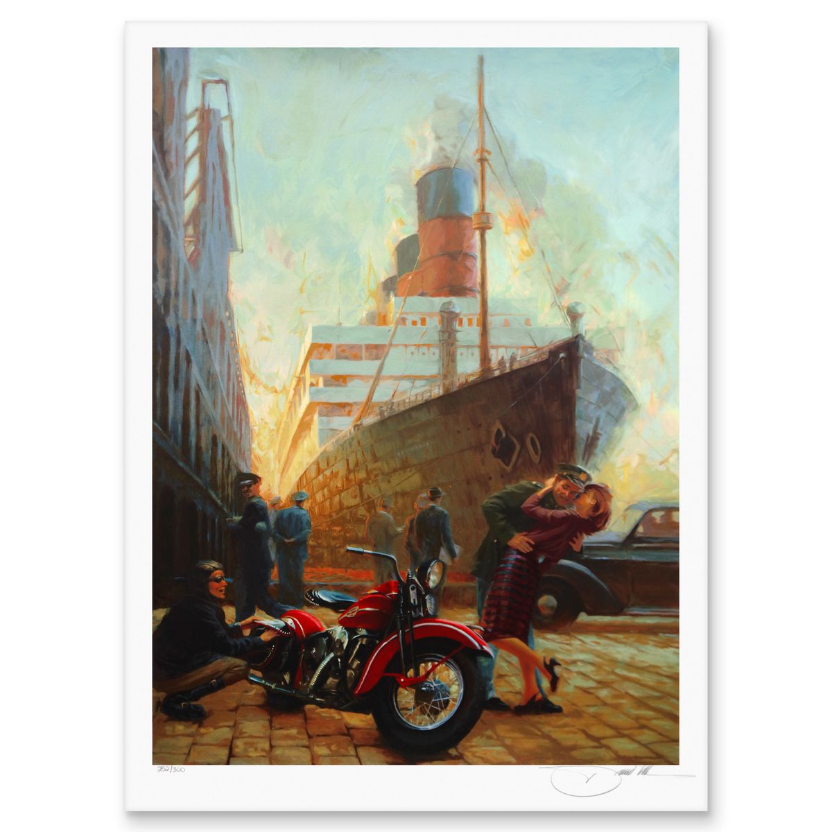 David Uhl- Giclee on paper "Missed You Two"