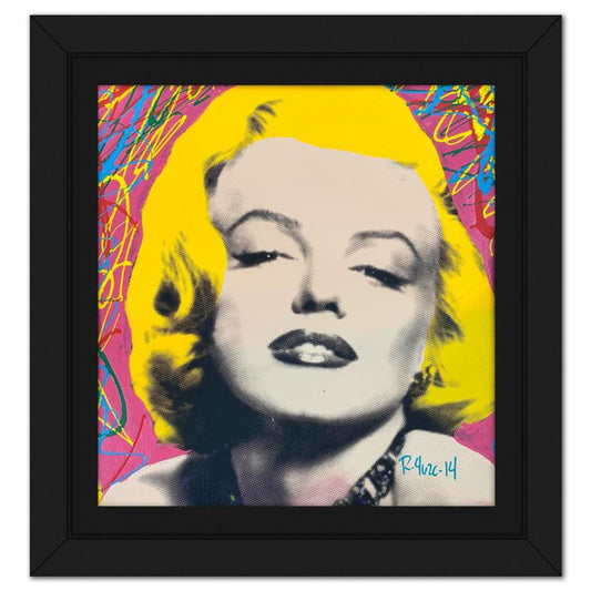 Ringo Daniel Funes, "Marilyn Seduction" Framed One-of-a-Kind Mixed Media on Canvas, Hand Signed with Letter of Authenticity.