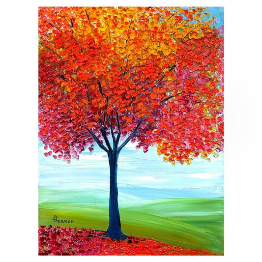 Sabina Abramov, Original Painting on Canvas, Hand Signed with Letter of Authenticity.