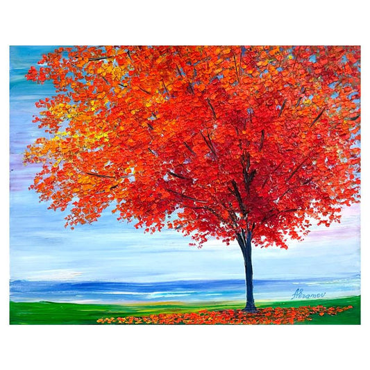 Sabina Abramov, Original Painting on Canvas, Hand Signed with Letter of Authenticity.