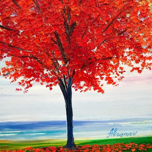 Sabina Abramov, Original Painting on Canvas, Hand Signed with Letter of Authenticity.