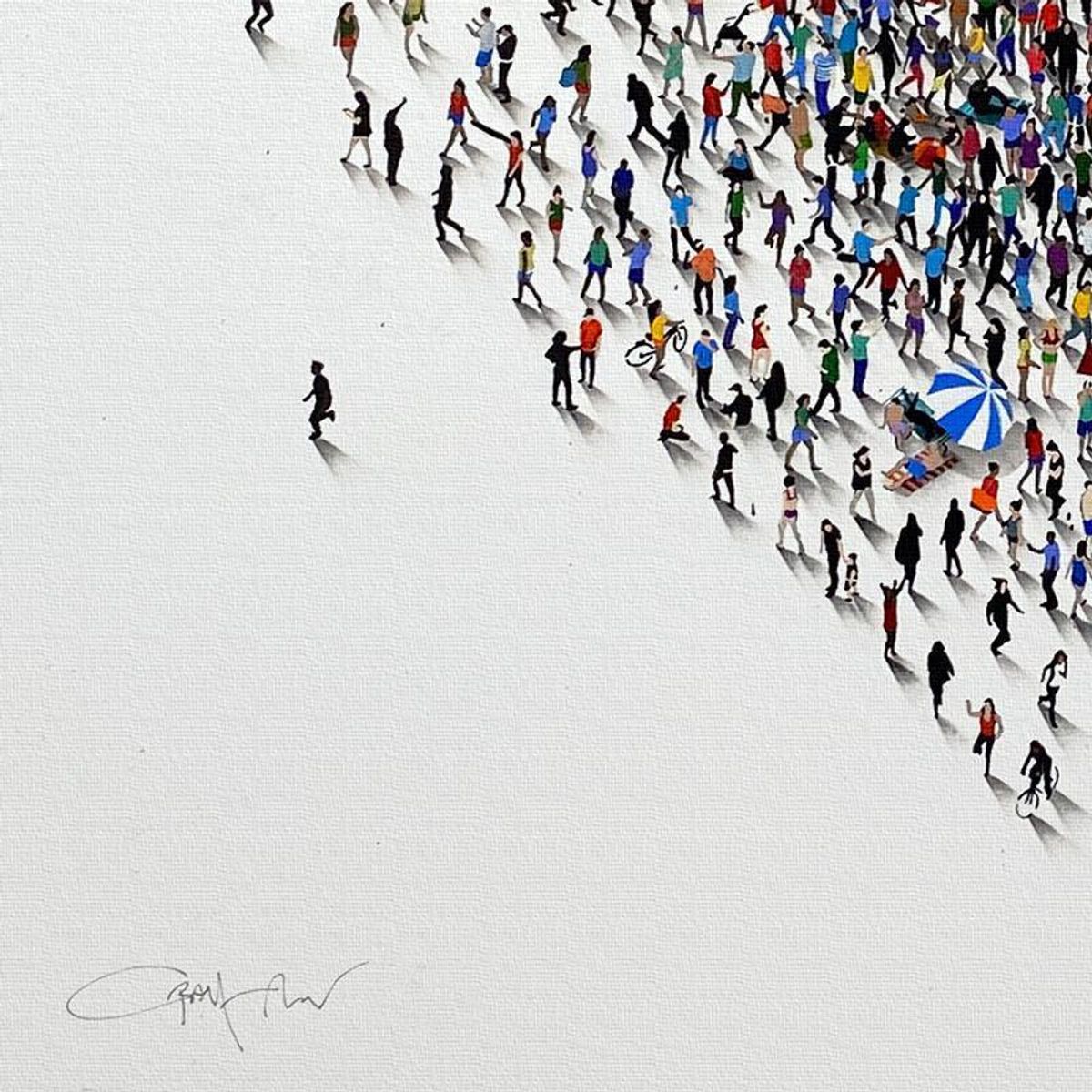 Craig Alan, "Populus: Coastal Crush" Framed, Hand Signed Limited Edition Canvas with Letter of Authenticity.