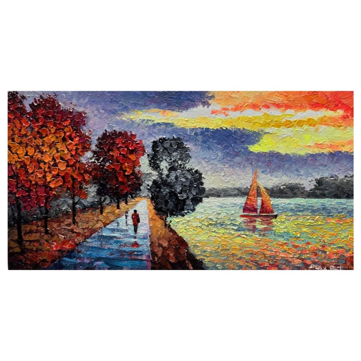Alexander Antanenka, "Twilight Voyage" Hand Signed Original Painting on Canvas with Letter of Authenticity.