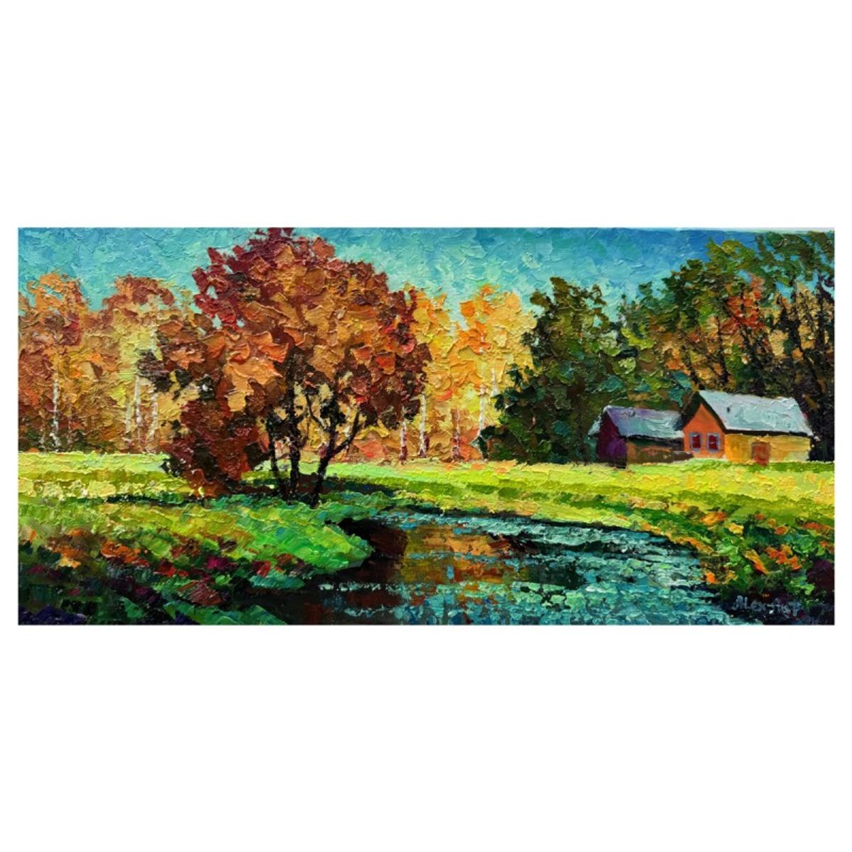 Alexander Antanenka, "My Little Home" Hand Signed Original Painting on Canvas with Letter of Authenticity.