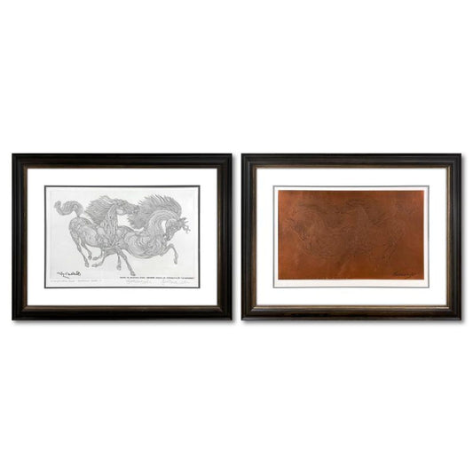 Guillaume Azoulay, "Progression" Framed One-of-a-Kind Cancellation Proof and Copper Plate, Numbered 1/1 and Hand Signed with Letter of Authenticity.