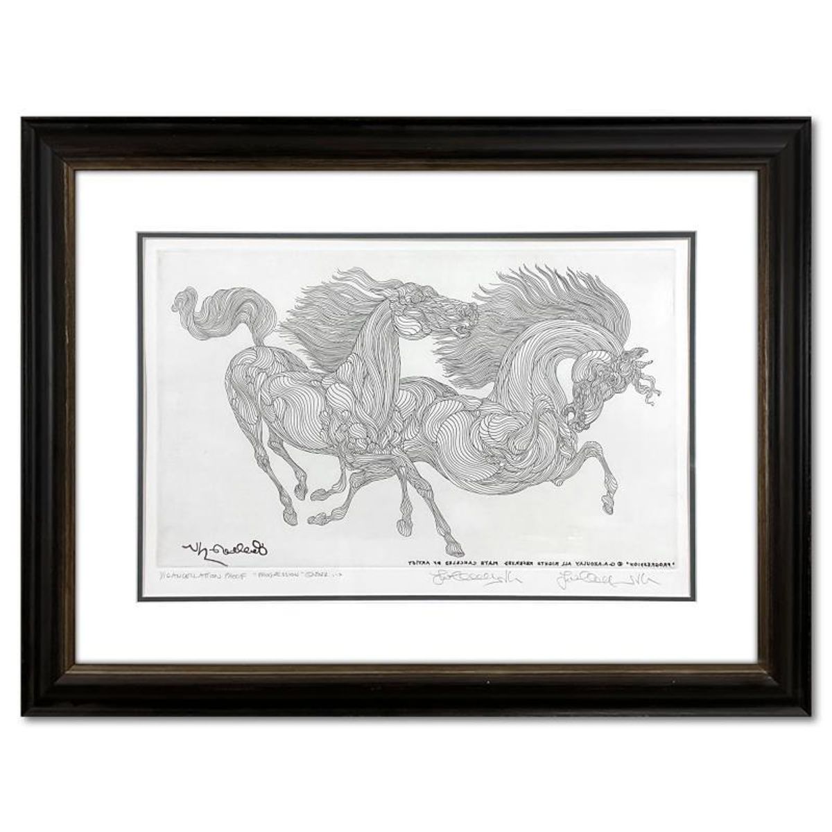 Guillaume Azoulay, "Progression" Framed One-of-a-Kind Cancellation Proof and Copper Plate, Numbered 1/1 and Hand Signed with Letter of Authenticity.