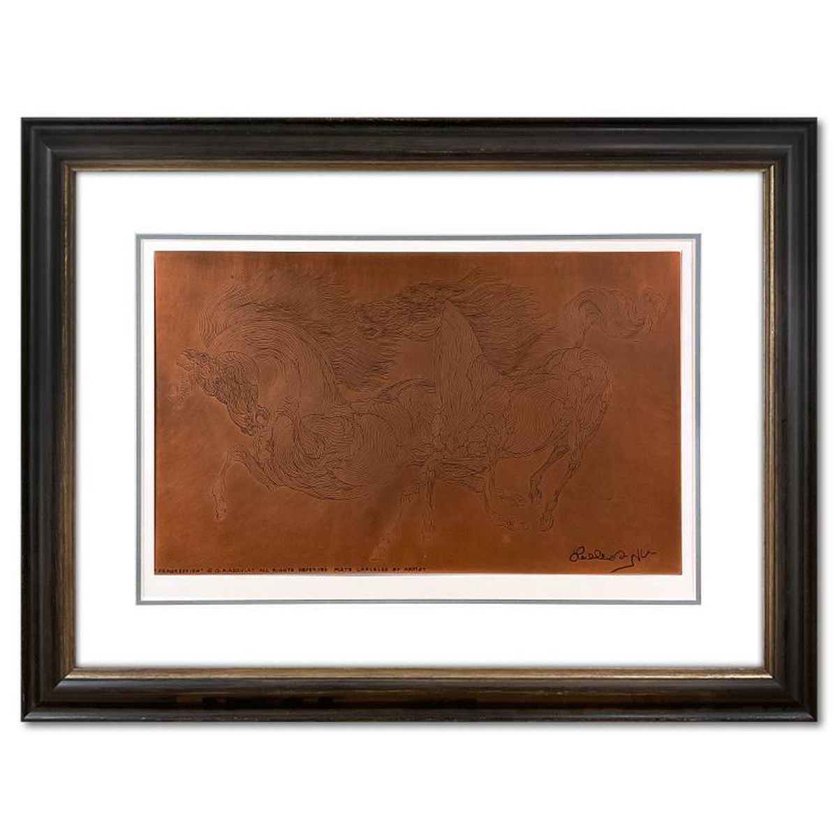 Guillaume Azoulay, "Progression" Framed One-of-a-Kind Cancellation Proof and Copper Plate, Numbered 1/1 and Hand Signed with Letter of Authenticity.