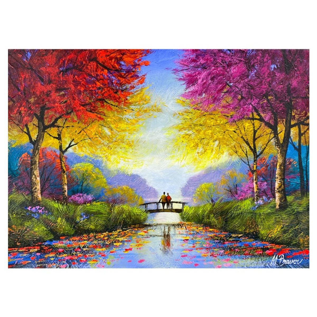 Mark Braver, Original Acrylic Painting on Canvas, Hand Signed with Letter of Authenticity.