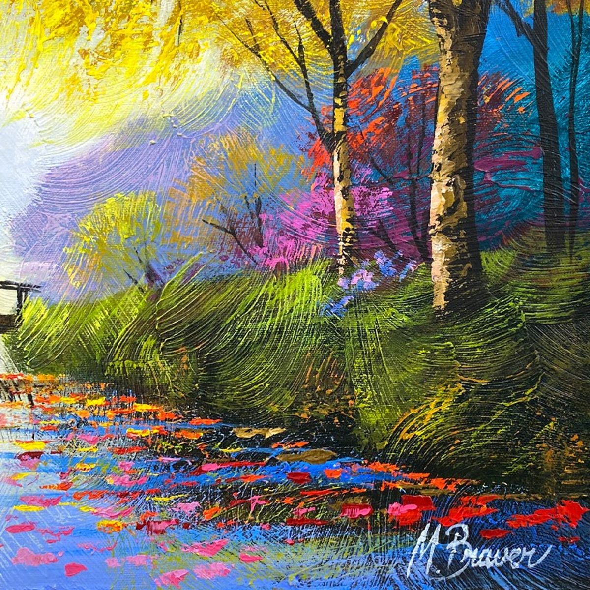 Mark Braver, Original Acrylic Painting on Canvas, Hand Signed with Letter of Authenticity.